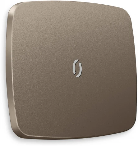 Лицевая панель Ambrella Volt OMEGA (Темная бронза матовый) для 1-клавишных выключателей с подсветкой QUANT OP6320