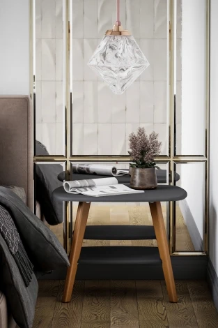 Стол журнальный Хадсон графит/дуб светлый от фабрики Mebelik