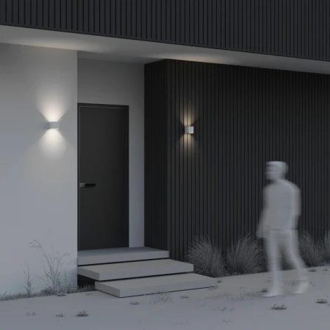 Настенный светильник уличный Maytoni Fulton O572WL-L6W (LED, 220V, куб, IP54)