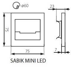 Подсветка ступеней лестницы встраиваемая светодиодная Kanlux SABIK 32490 (12V)