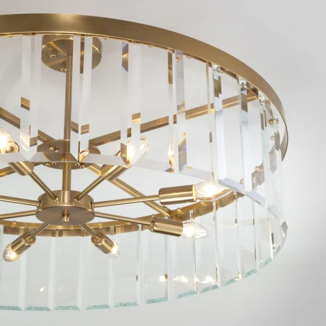 Потолочная люстра Wi-Fi на штанге Bogate's Eclipse 358/8 Smart (220V, управление смартфоном, голосовое управление, умный дом - Minimir Home, круглые)