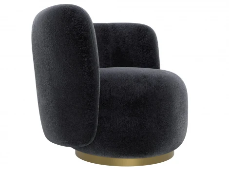 Кресло Лига-072 (Фанера//Велюр/Темно-серый) Лига Диванов 131016