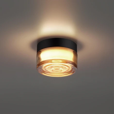 Настенно-потолочный светильник уличный светодиодный Odeon Light Ronda 7158/6CL янтарь/стекло/поликарбонат IP65 LED 6W 2200/2700/3000K 220V