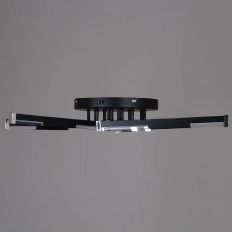 Потолочная люстра светодиодная с пультом с регулировкой цветовой температуры, яркости и ночным режимом Reluce 24090-0.3-06 BK