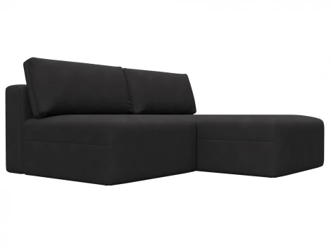 Диван угловой модульный Лига-060 НПБ угол универсальный (ЛДСП,Брус,Фанера/Пластик/Замша/Коричневый) Лига Диванов 129504