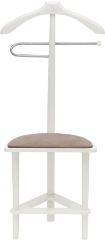 Вешалка со стулом Leset Атланта (Массив бука,МДФ,Массив бука,Микровелюр/Белый) арт.2000000092386