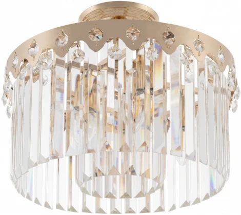 Потолочная люстра хрустальная на штанге Arte Milano Sorrento-8909 378909/5/50/390 GD (220V)