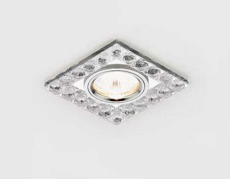 Встраиваемый точечный светильник Ambrella Хрусталь Зеркальный K123 CH