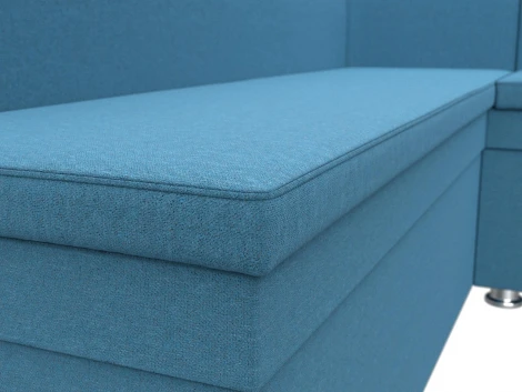 Диван кухонный угловой Уют правый угол (Голубой/Рогожка) Лига Диванов арт.124134