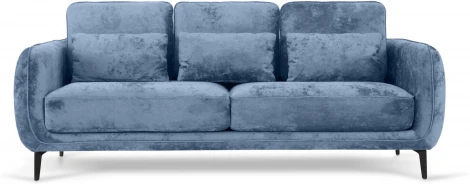Диван Amsterdam трехместный ОГОГО (арт.786600), (Велюр,Ткань/Голубой)