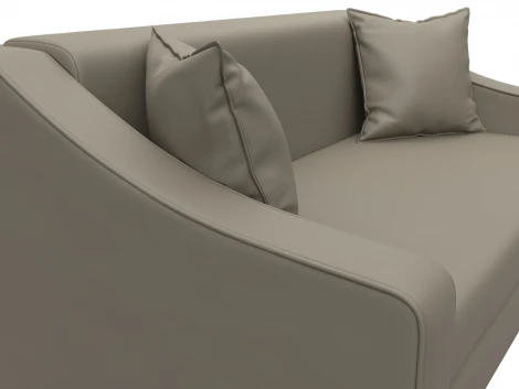 Диван прямой Лига-071 (ЛДСП,Брус,Фанера/Дерево/Экокожа/Бежевый) Лига Диванов 129769