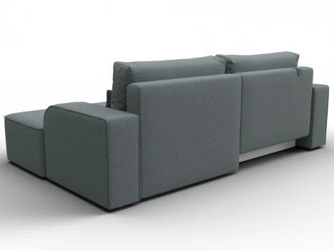 Диван угловой Лига-120 угол правый (ДСП,Брус,Фанера,ЛДС,Рогожка/Серый) Лига Диванов 137285