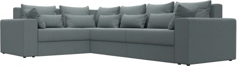 Диван угловой Майами Long левый угол (Серый/Рогожка) Лига Диванов арт.122907L