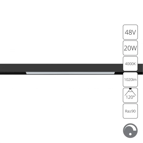 Трековый светильник магнитный 48V Linea A4683PL-1BK Arte Lamp