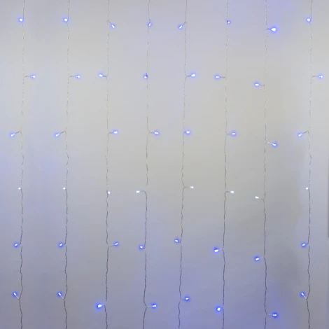 Занавес светодиодный с эффектом мерцания. 3х2м. Соединяемый. 240 светодиодов. Белый и синий свет. ULD-C3020-240/TTK BLUE-WHITE IP44