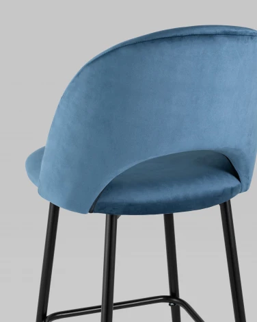 Стул барный Stool Group Меган велюр пыльно-синий УТ000025287