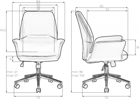 Офисное кресло для руководителей DOBRIN SAMUEL (серый)