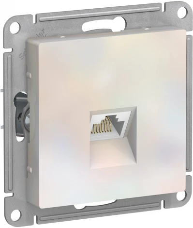 Розетка встраиваемая Ethernet RJ-45 (жемчужный) Systeme Electric AtlasDesign ATN000483
