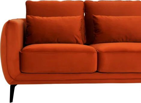 Диван Amsterdam двухместный ОГОГО (арт.342508), (Ткань/Оранжевый)