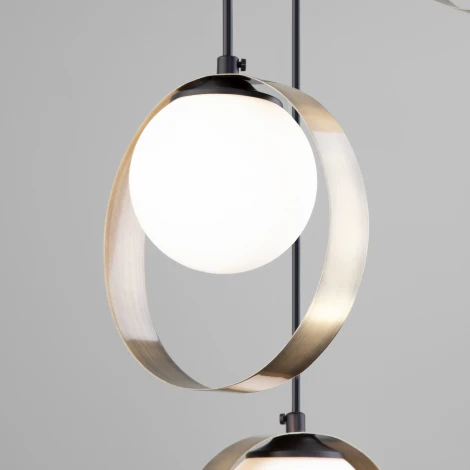 Подвесной светильник Eurosvet Dublin 50205/3 черный/бронза (220V, на проводе, шарики, кольцо)