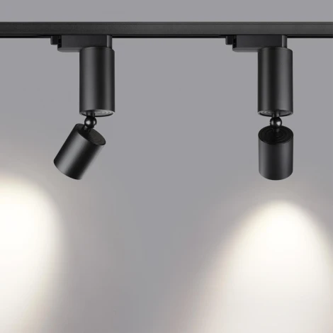 Светильник трековый однофазный трехжильный Novotech Tubo 359319 черный LED 5W 220V 3000K 600Лм (круглые)