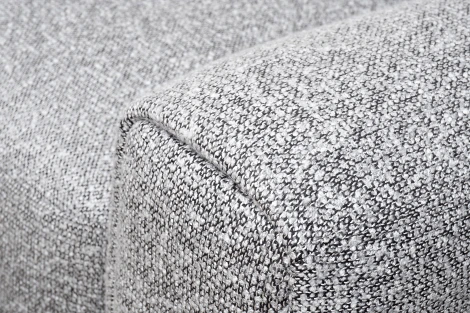 Диван трехместный Turin(2 секции) с канапе и мех черно/серый Santo1606 255*163,5**68см Garda Decor