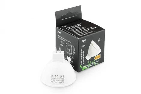 Лампочка светодиодная GU5.3 7W 220V полусфера белая 4100K SWG LB-GU5.3-MR16-7-NW