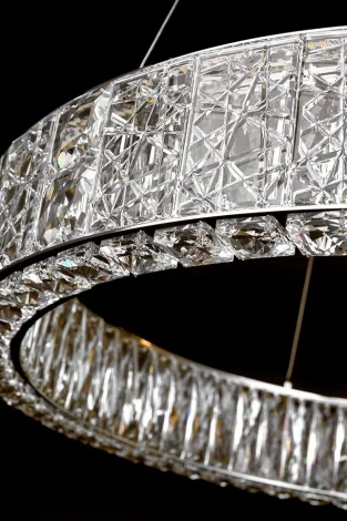 Подвесная люстра Fluorite Ravissement FL1068-8P (LED, 220V, хрусталь, на тросе, круглые)