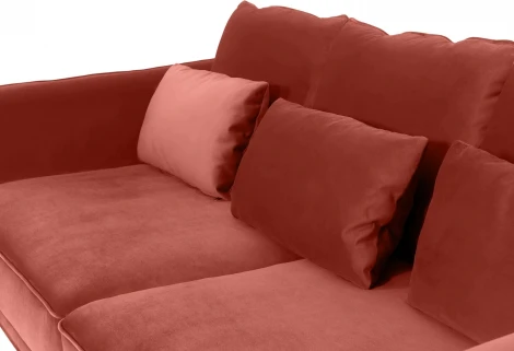 Диван Amsterdam трехместный ОГОГО (арт.342361), (Ткань/Розовый)