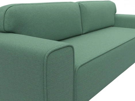 Диван прямой Лига-029 (Зеленый/Рогожка) Лига Диванов арт.123323