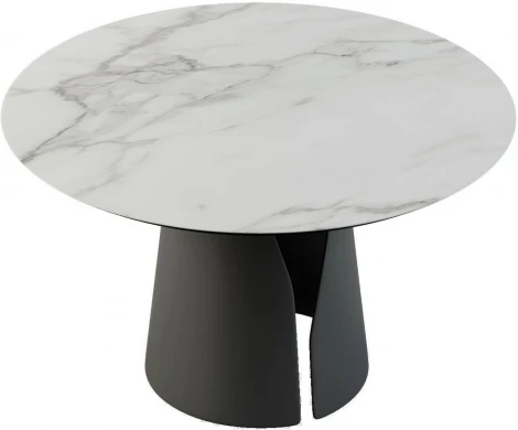 Стол Top Concept круглый GIO 100, керамика матовая, белая
