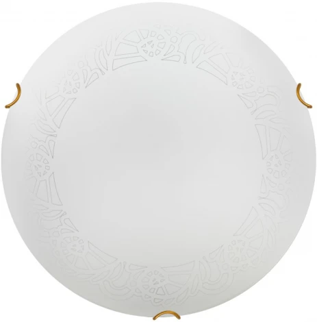 Настенно-потолочный светильник Sonex Ammonite 7602/DL SNOK SN стекло/белое/золото LED 48Вт 4000K D405 IP20 (220V, круглые)