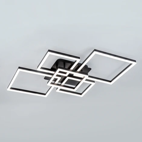 Потолочная люстра светодиодная на штанге с пультом с регулировкой цветовой температуры и яркости LED4U L11041-5 BK