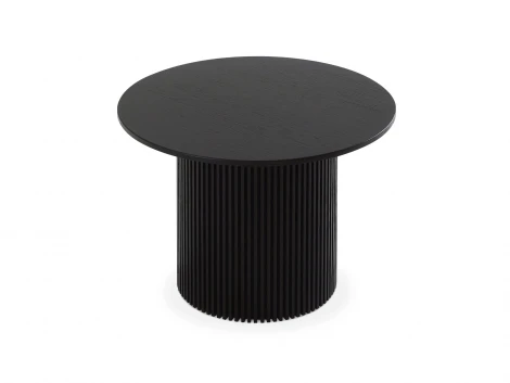 Стол журнальный Mono Stripe D50/D29/H37,5 (МДФ,Шпон/Черный) ОГОГО Обстановочка! 942639