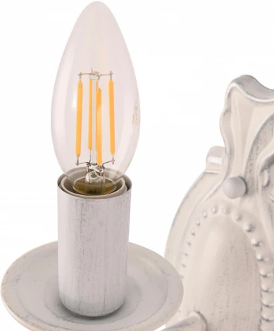 Бра Arte Milano AM342620 342620/1W WT+SL (220V, подсвечник, свеча)