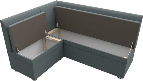 Диван кухонный угловой Уют левый угол (Серый/Рогожка) Лига Диванов арт.123898L