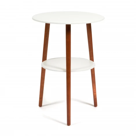 Подставка FLORISTE Белый (ножки орех) (МДФ/дерево)