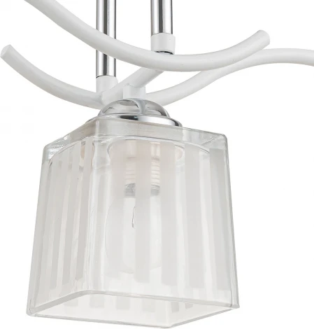 Потолочная люстра на штанге Escada Prisma 535/3PL 3х40Вт E27, металл/стекло, белый/хром (220V)