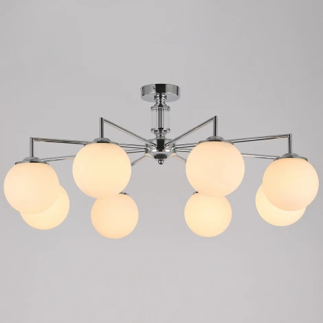 Потолочная люстра на штанге ILLUMICO IL0064-8C-79 CR (220V, шар)
