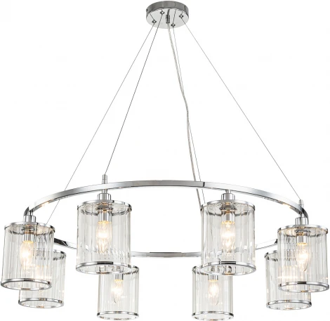 Подвесная люстра ILLUMICO IL1182-8P-79 CR (220V, на тросе)