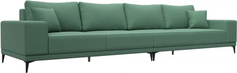 Диван прямой Льюес Лонг (Зеленый/Рогожка) Лига Диванов арт.124251