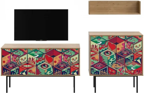 Композиция Boho Color 1 ОГОГО (арт.599542), (ЛДСП/Дуб Корбридж)
