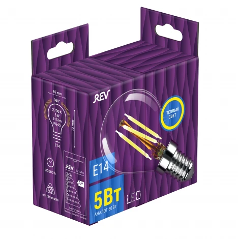 Лампочка светодиодная филаментная REV 32357 0