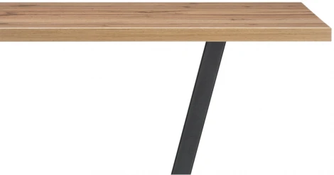 Стол на тумбе Woodville Мичиган Лофт 110х70 25 мм дуб вотан / черный матовый 515300