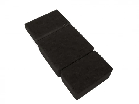 Модули диван и пуф Лига-060 НПБ (ЛДСП,Брус,Фанера,Велюр/Коричневый) Лига Диванов 129606