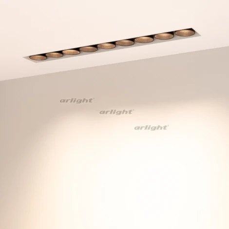 Светильник линейный встраиваемый LED MS-ORIENT-BUILT-TRIMLESS-TC-S38x277-20W Warm3000 (WH-BK, 30 deg, 230V) (Arlight, IP20 Металл) 031926