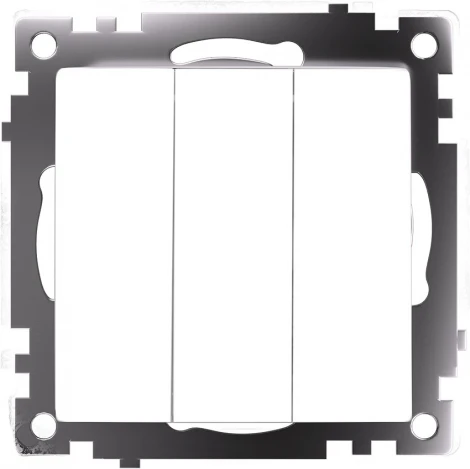 Выключатель трехклавишный (белый) Stekker Катрин 49171