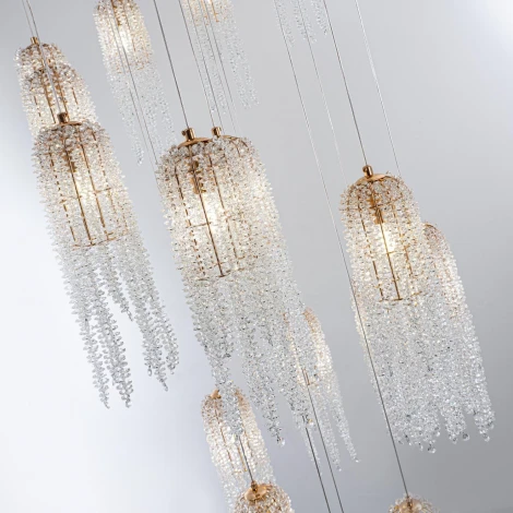 Подвесная люстра хрустальная Modelux MODELUX ML.6688.25 GD