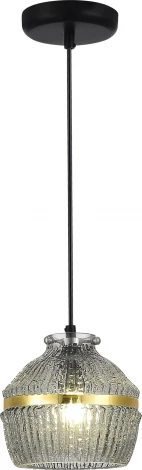 Светильник подвесной ST Luce Cocoon SL1661.413.01 Черный/Дымчатый E27 1*40W (220V, на проводе, круглые)