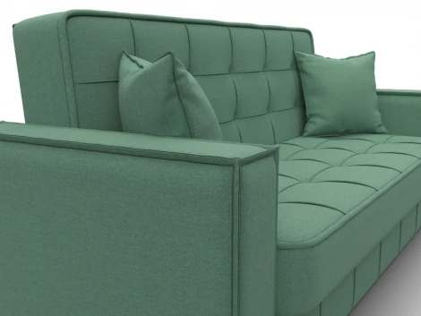 Диван-книжка Лига-068 (ДВП,Дерево/Пластик/Рогожка/Зеленый) Лига Диванов 129834